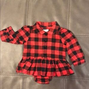 Mudpie plaid tutu onsie (9-12mnth)
